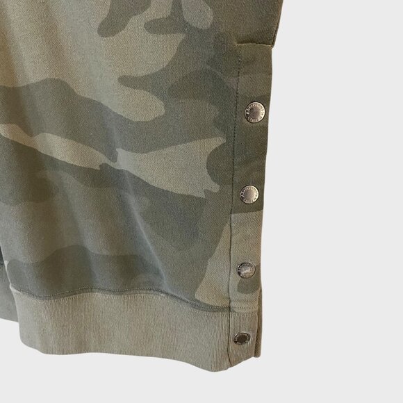 Abercrombie & Fitch Camo Hoodie Sweatshirt Gray Women's Medium Button Detailing - Picture 9 of 14